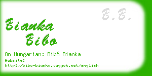 bianka bibo business card